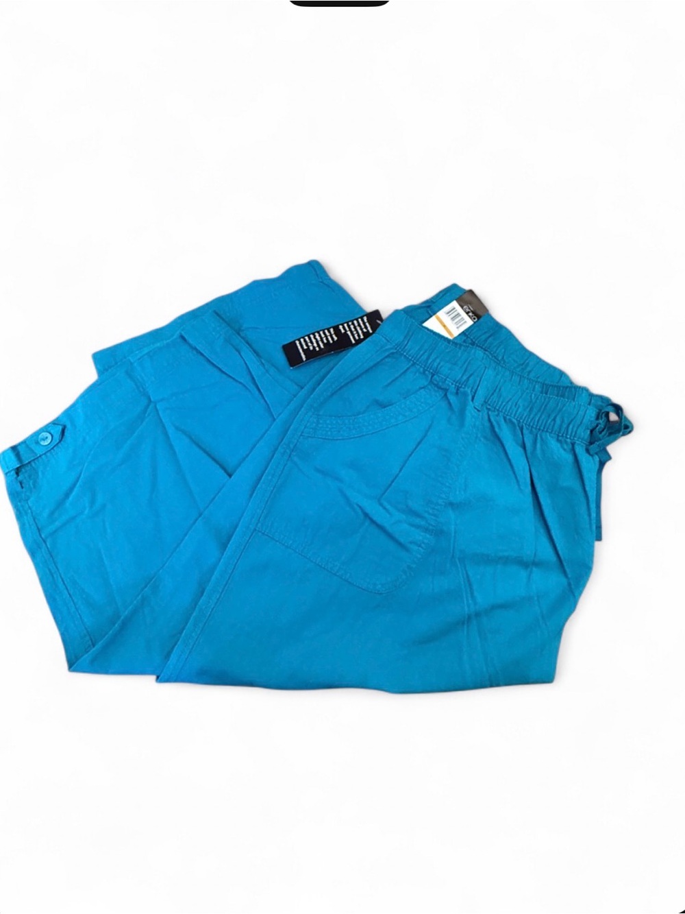 NWT Women’s Erika Capri Pants blue Aquaria Blair Pull-On with pockets Plus 3X